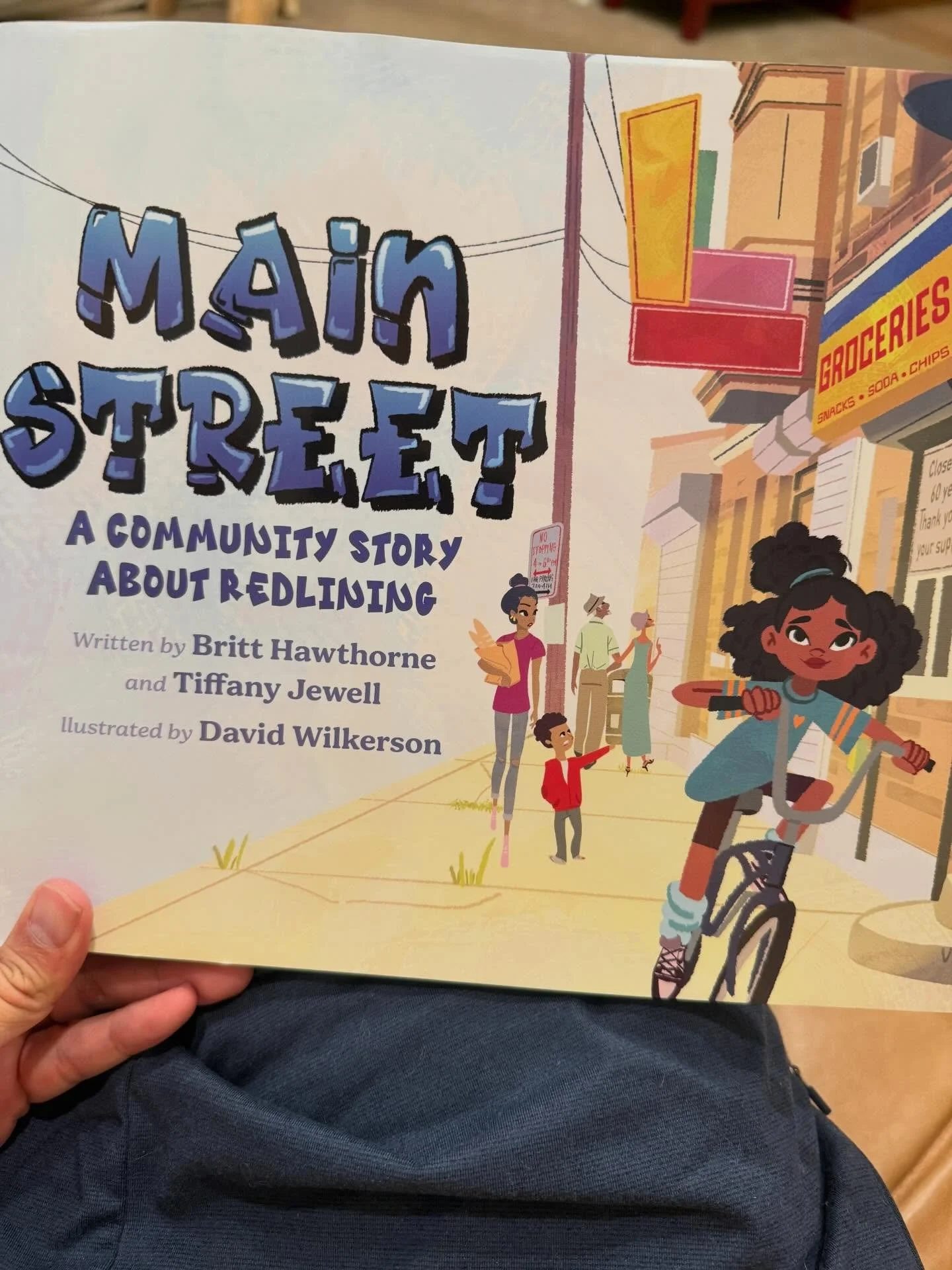 CONGRATULATIONS and THANK YOU to @britthawthorne, @tiffanymjewell, and @godleehaze for their essential and inspiring new book, MAIN STREET: A Community Story About Redlining, available now from @penguinkids &amp; @kokilabooks. So well done, we&rsquo;