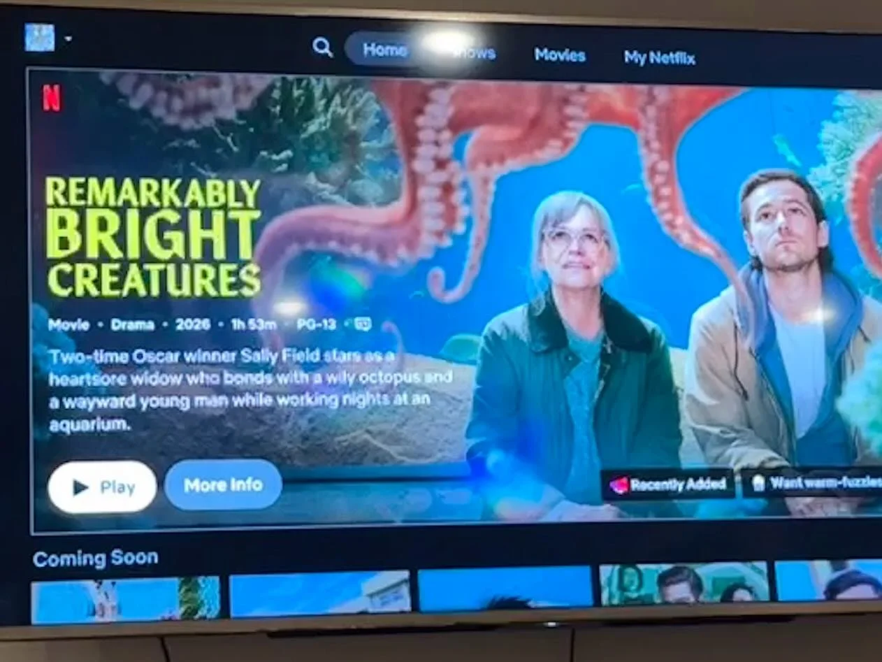 Our family watched REMARKABLY BRIGHT CREATURES last night and we were all TOTALLY captivated. Thank you, @livinewman for this brilliant and beautiful movie&mdash;it was exactly the heartwarming escape that we needed! 🥲❤️👏🏽

also, I wish you could 