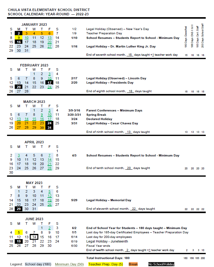 Certificated Calendar — South County Teachers United