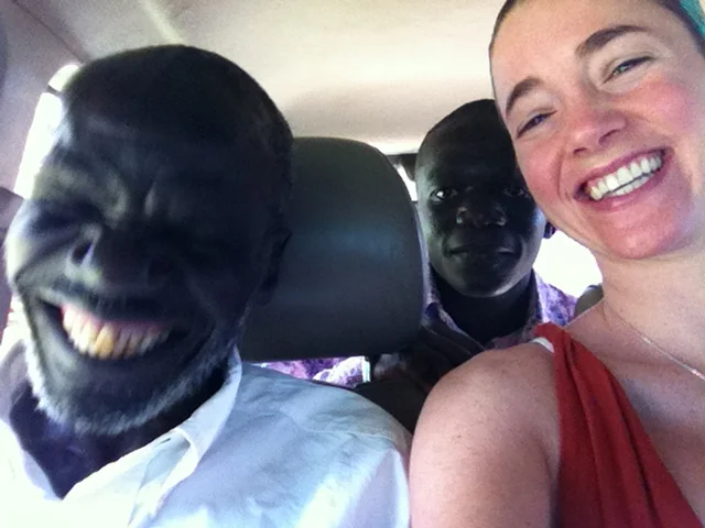 On our way to the airport with Vincent's father