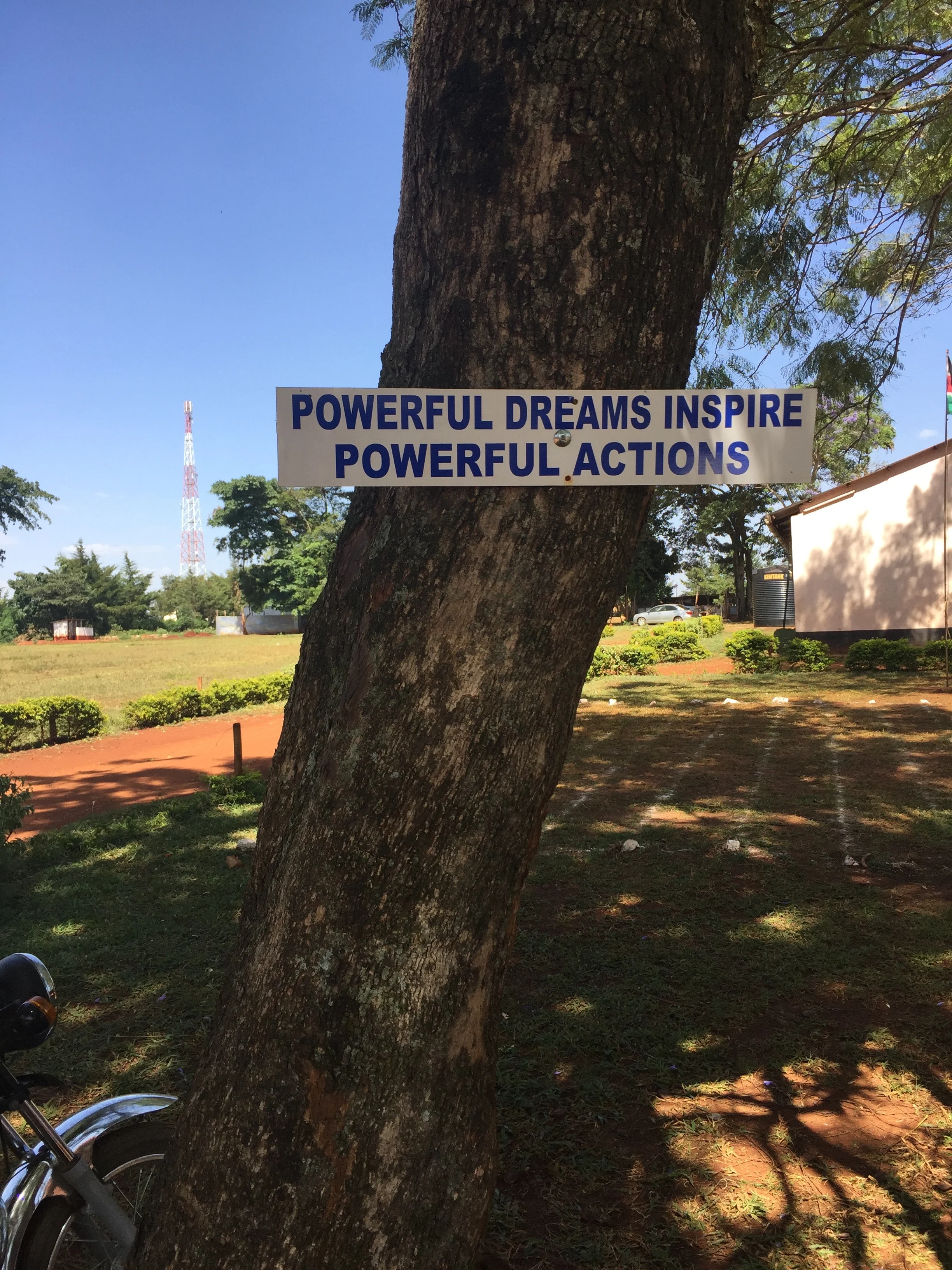 Encouraging quotes from students are put up all around Sirembe Secondary School