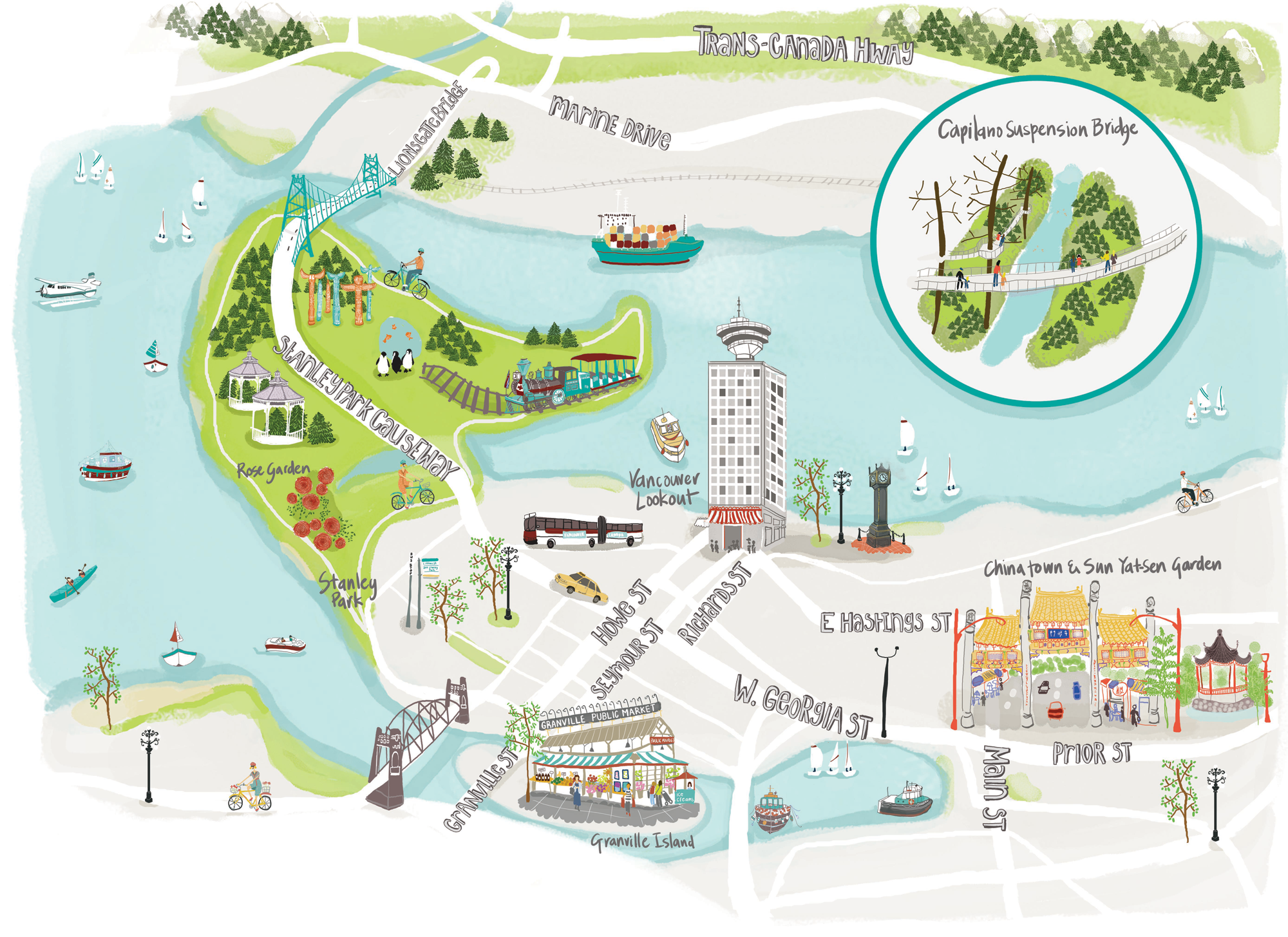 Vancouver city map | Canada