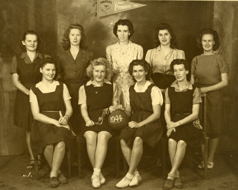The Women’s Basketball team won the Premiership in 1944’.