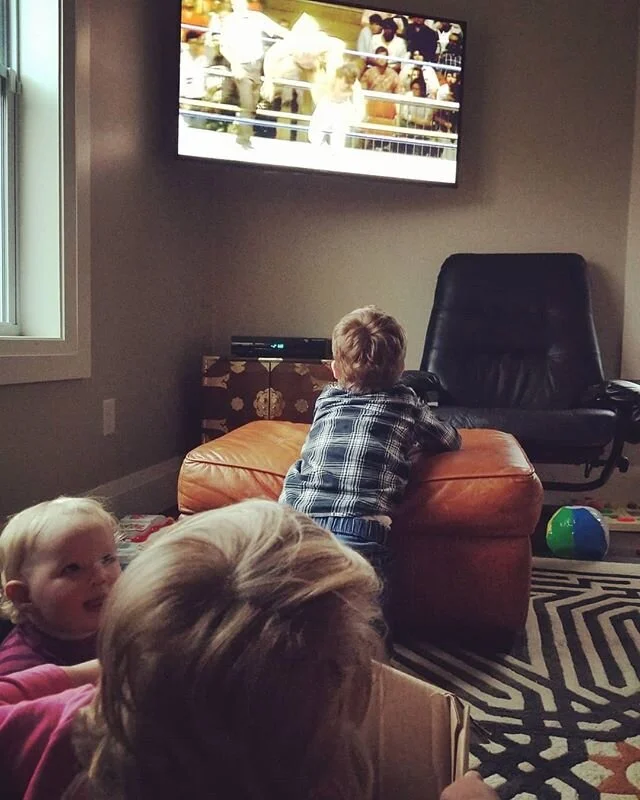 Watching Ric Flair 30 for 30 with my 3 children...they love it! Woooo! @ricflairnatureboy @wwe @stinger @hulkhogan @espn