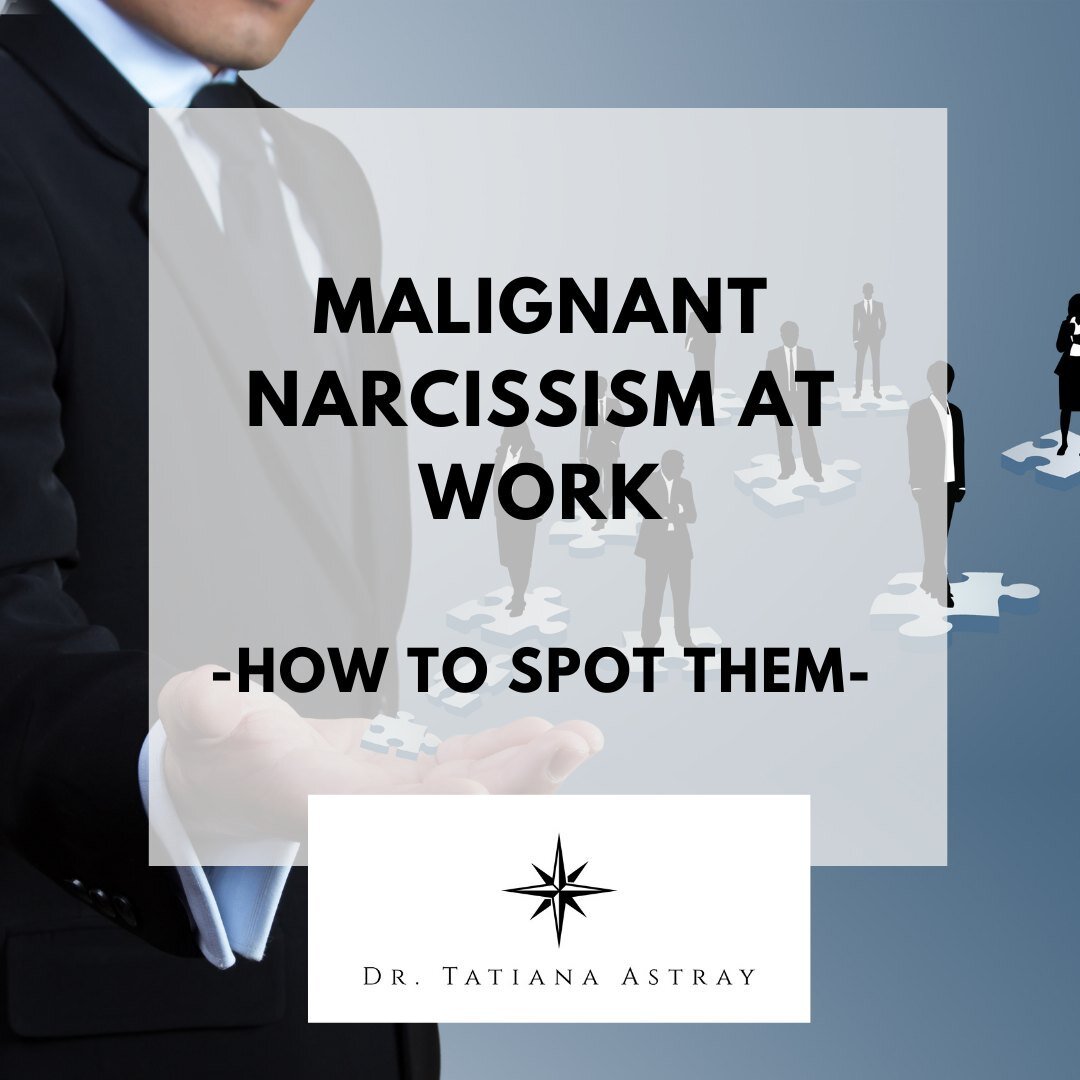 This week I'm spotlighting Narcissism at work! There has been a lot of discussions about #Narcissism and #NarcissismAbuse in romantic relationships, but these dynamics also play themselves out at work. It's important to be able to identify the narcis