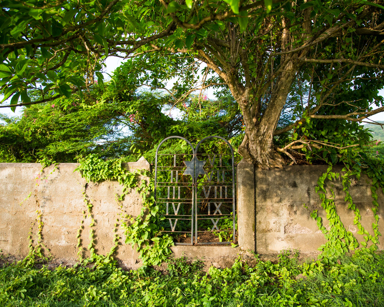 Gate With Ten Commandments