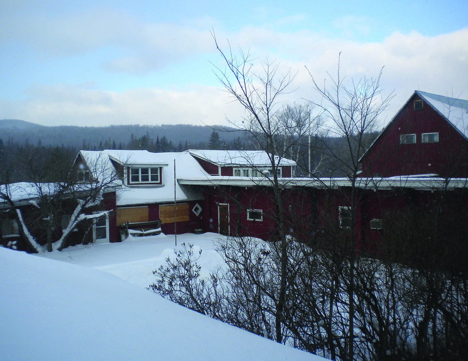 A view of the buildings which housed The Stinehour Press. To view more material related to The Stinehour Press, please click here .