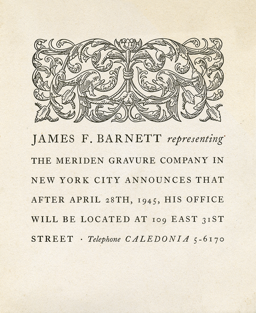   Jim Barnett, a beloved Irishman, represented the company in New York City for over forty years.  