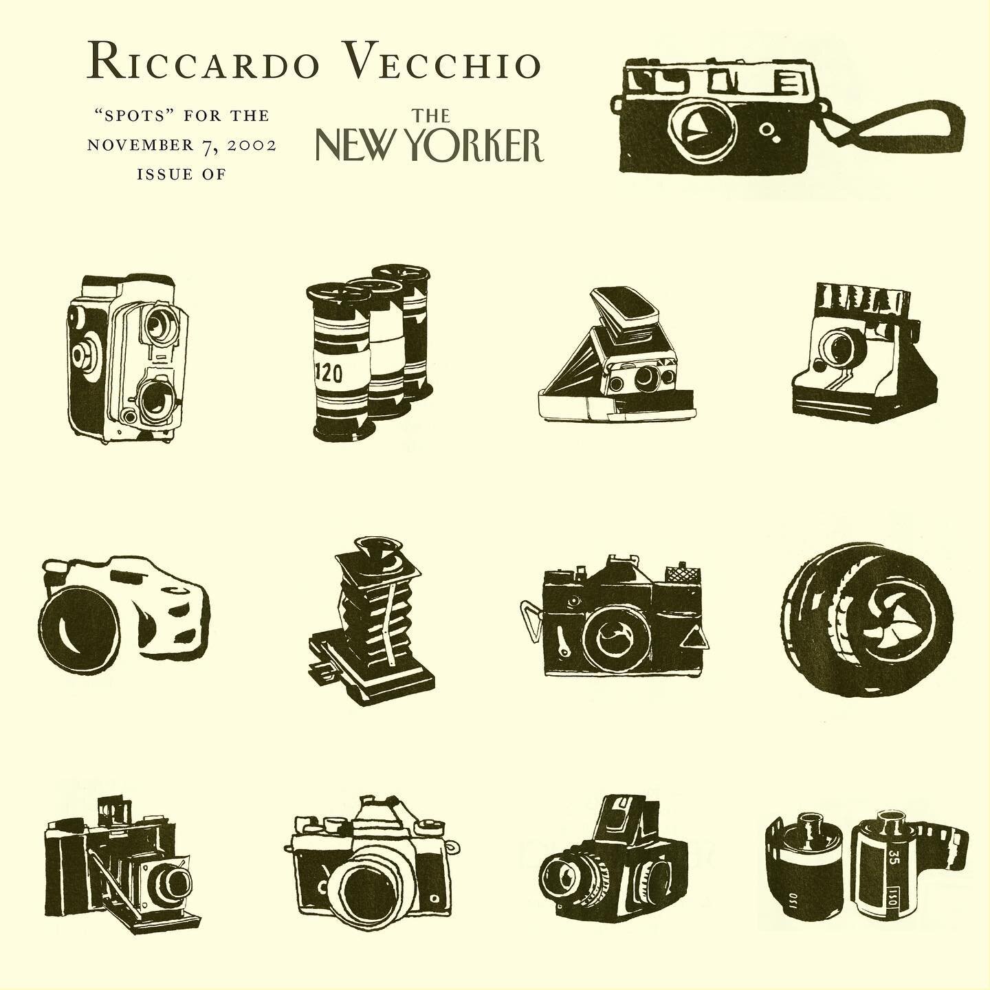 Enjoyed very much these wonderful &ldquo;spot&rdquo;, drawings by Riccardo Vecchio, in the November 7, 2022 issue of The New Yorker. A homage to analog photography with a hand-held camera. Riccardo Vecchio was born in and raised in Milan. In 1994, af