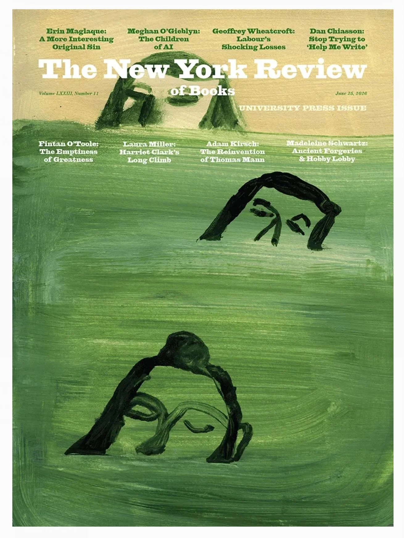 Congratulations to Northeast Kingdom artist and friend Terry Ekasala on having her painting, &ldquo;Emerging&rdquo; reproduced on the June 25, 2026 cover of The New York Review of Books. In 2023, Terry was awarded The Vermont Prize, which is awarded 