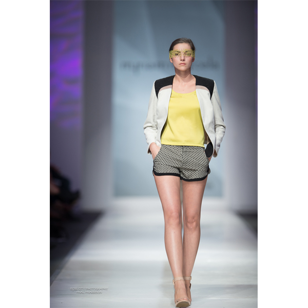 Sustainable Color Block Jacket and Xena Shorts runway.jpg