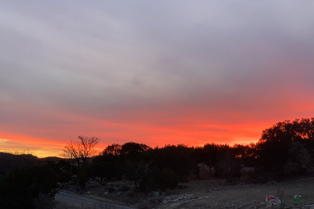 A gorgeous Hill Country sunset