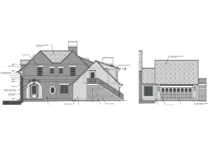 Motor Court & Garage Elevation.