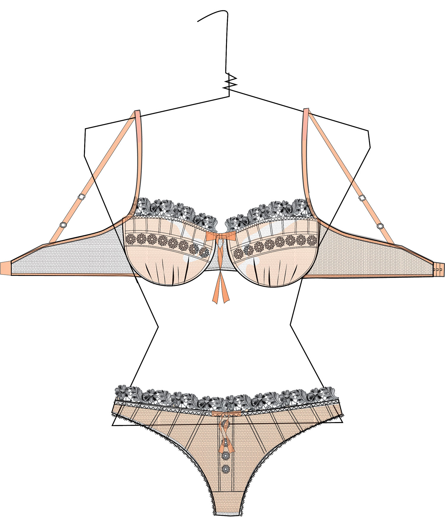Stylelines created by CHIARIstyle for 2022 illustrative lingerie trends ...