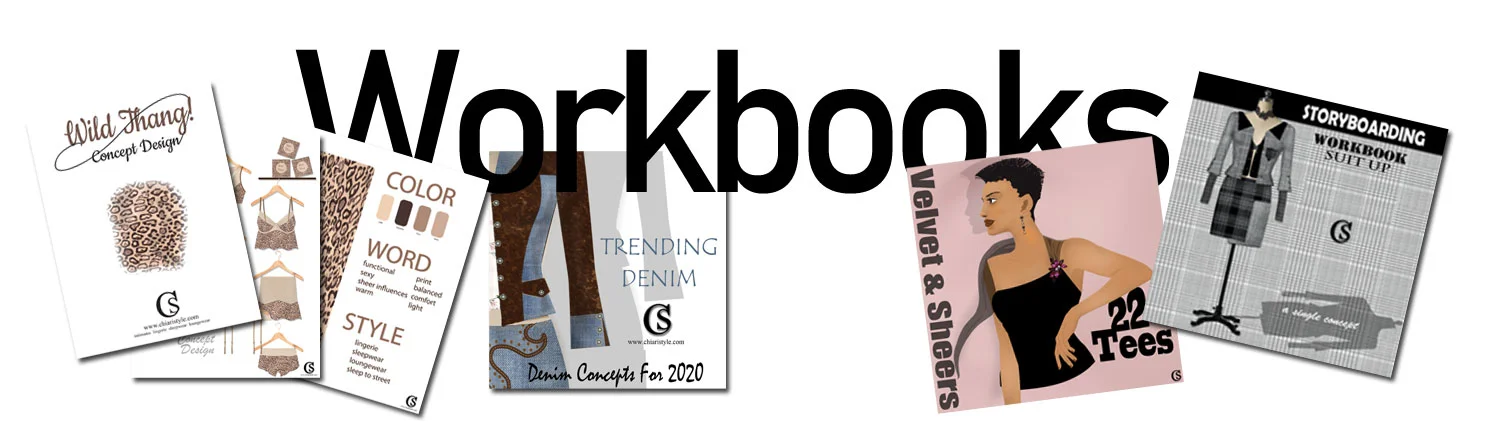 CHIARIstyle fashion workbooks for trend design.