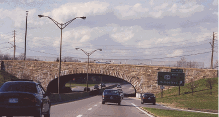 A low, bus-forbidding bridge on the Wantagh Parkway