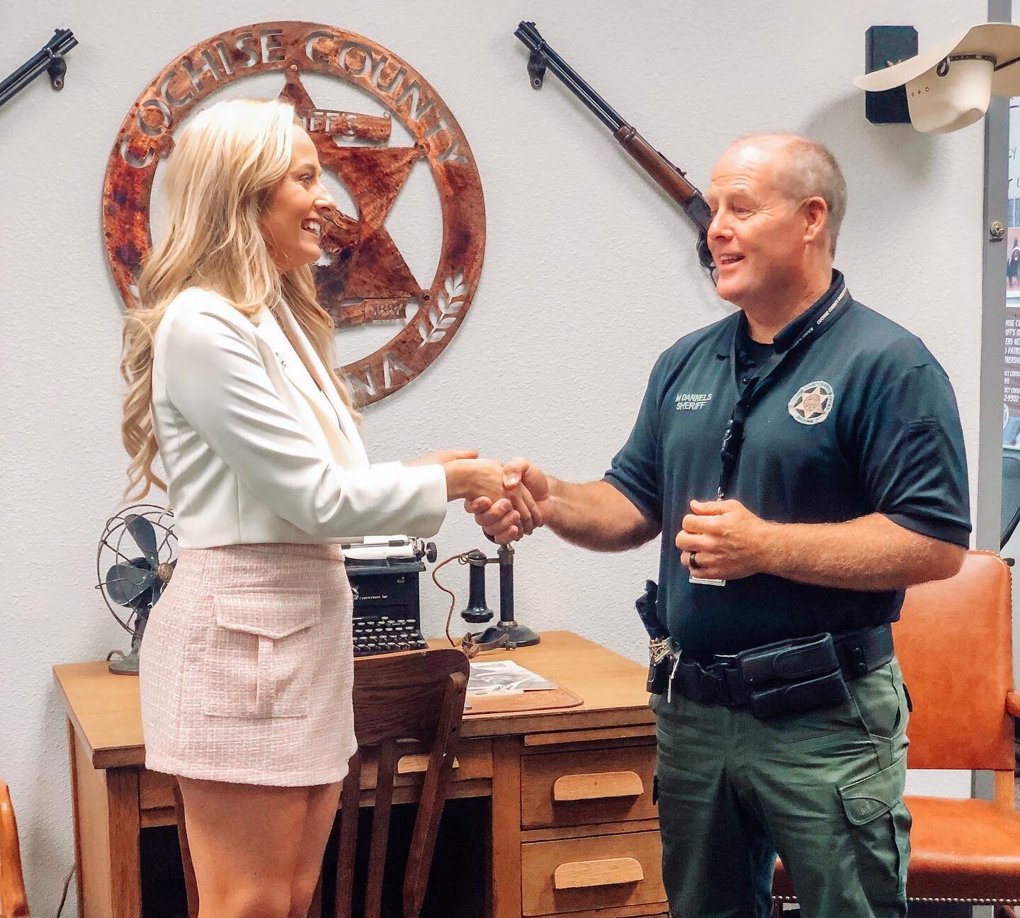 What a fantastic day! Thank you to all of Cochise County for welcoming me with open arms today and letting me explore your town! Here are all the things I got to do today! 

1. Ride along with the sheriff of Cochise county, Mark Dannels and visit his