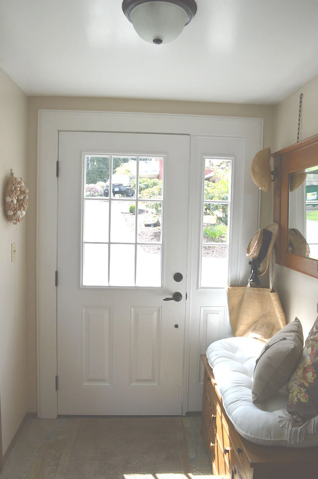 After....new trim for new door.