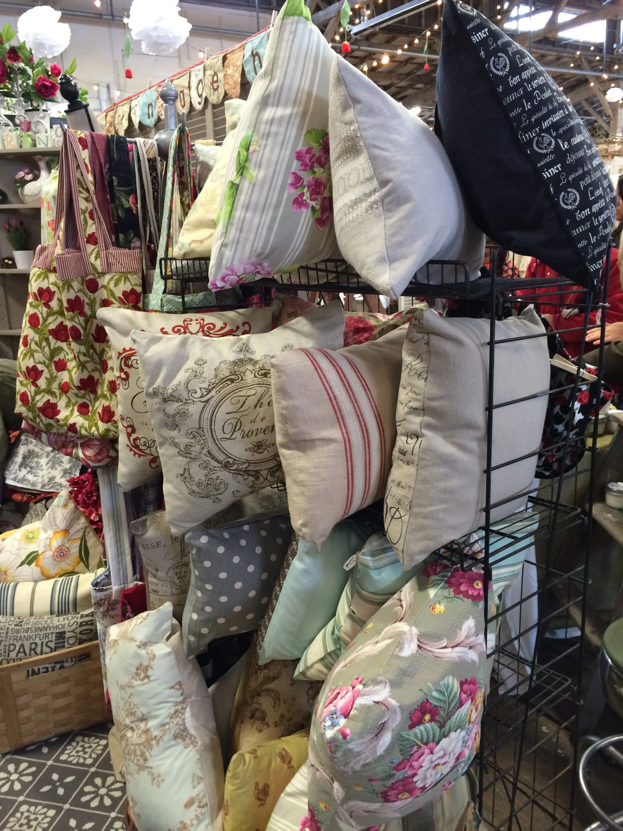 Pillows at Island Chicks...something for any decor style! (P.S. Rug on floor from IKEA).
