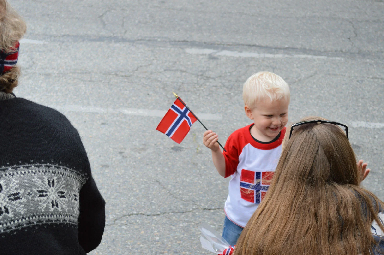 An enthusiastic "lille gutt"...Rachel's nephew.