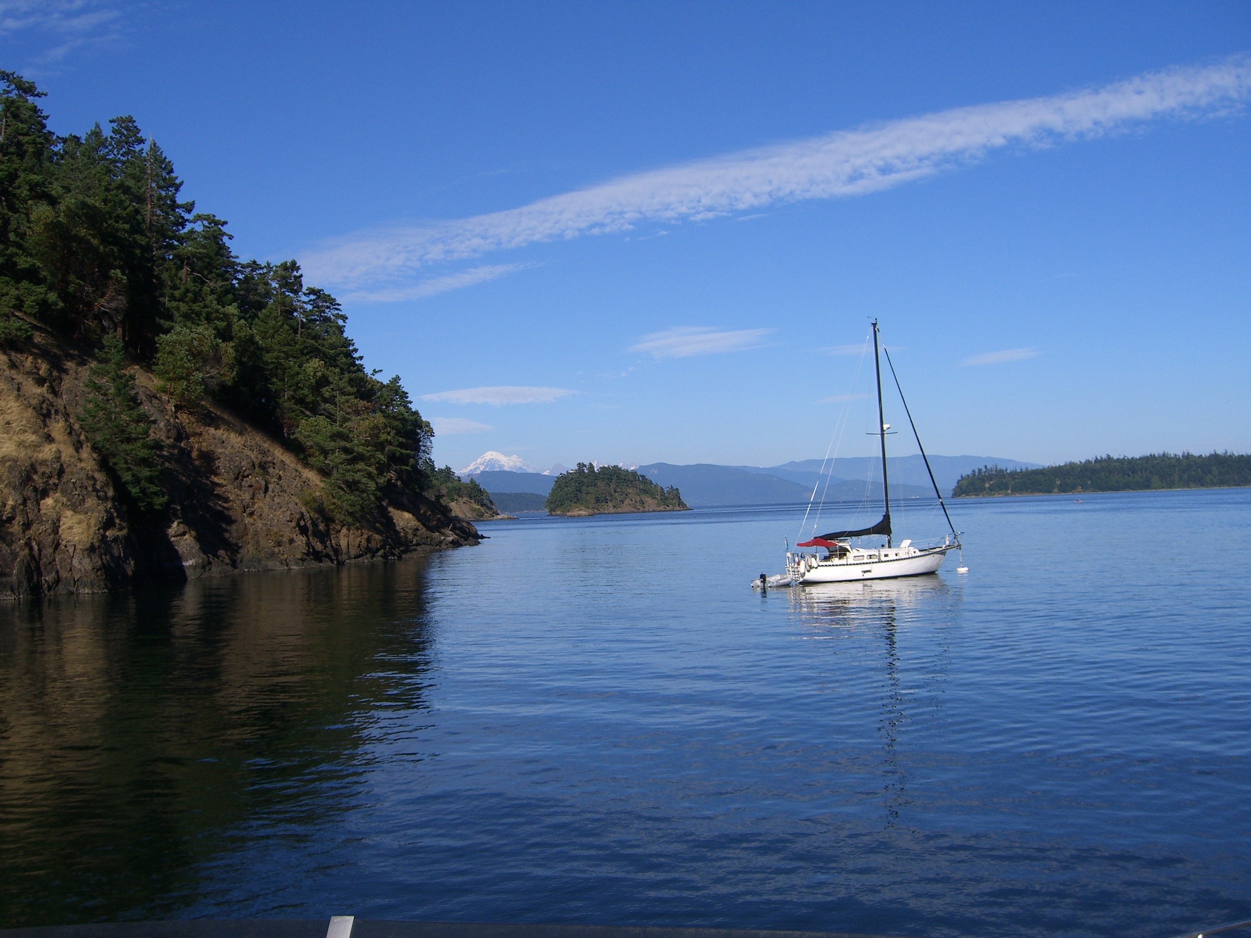 A sailboat outside of Anacortes...