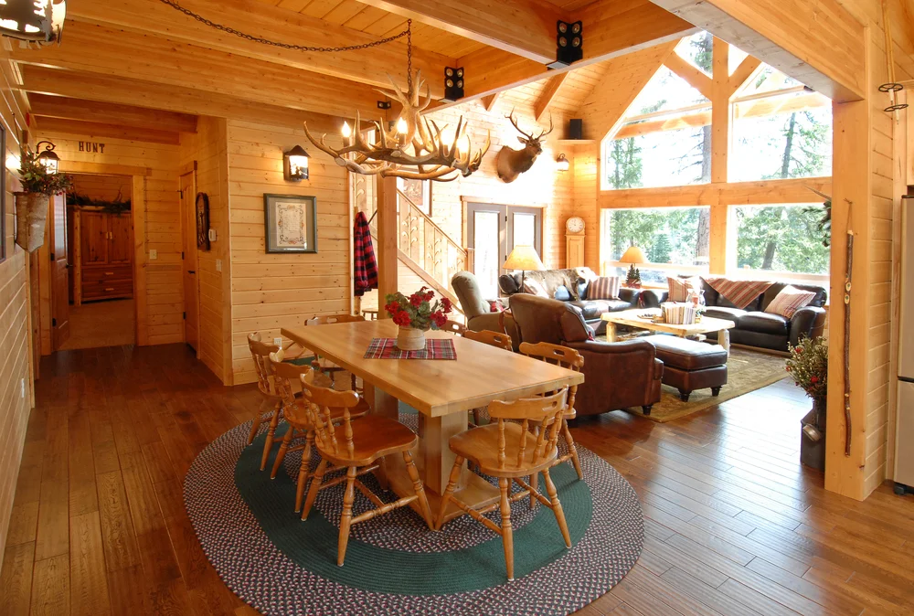 Dining with my dad's custom mahogany table...