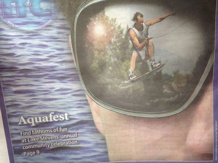 Photo via Everett Herald...the young man wakeboarding is my son!