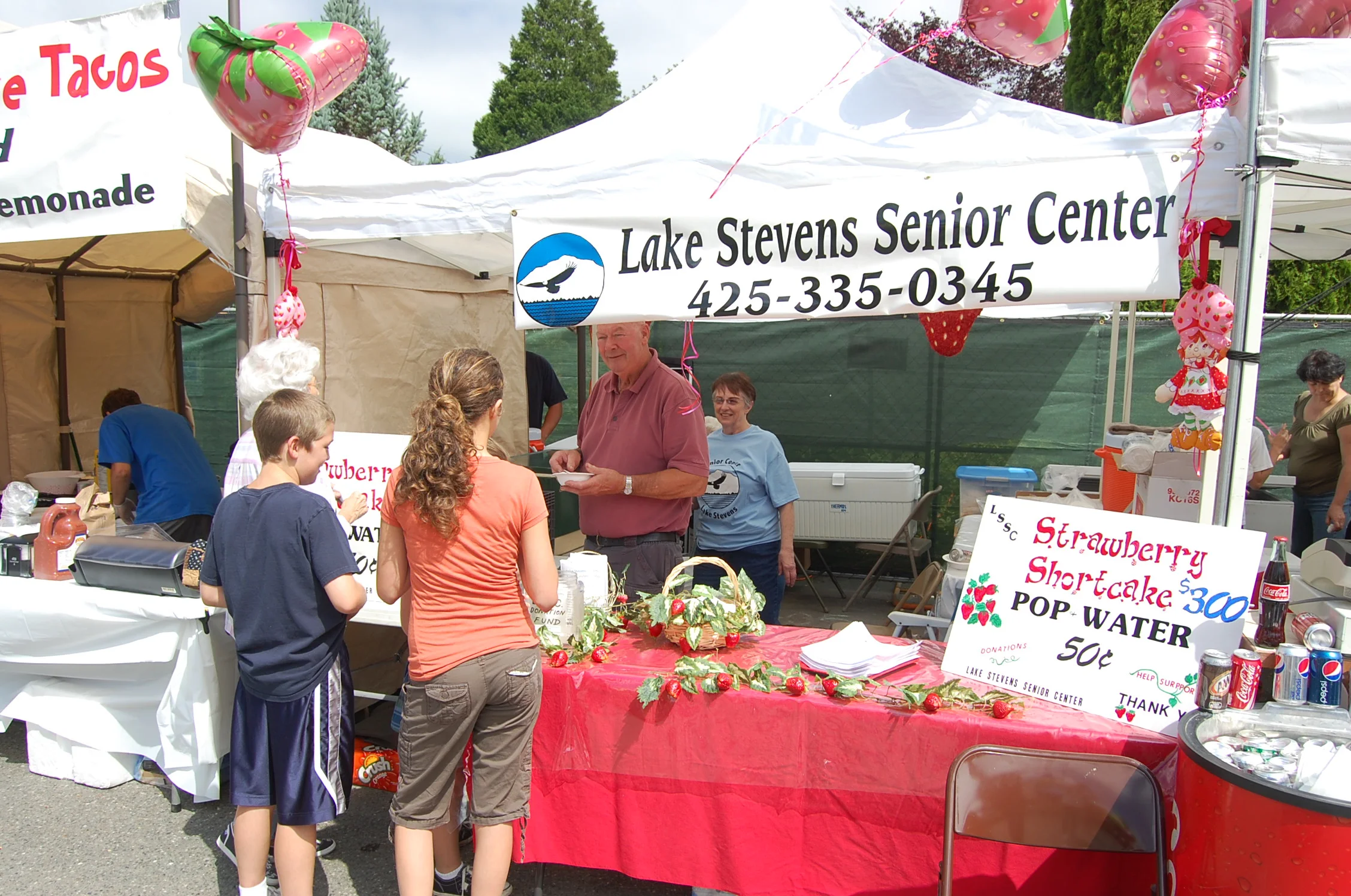 Aquafest site photo of booth at the Food Court...