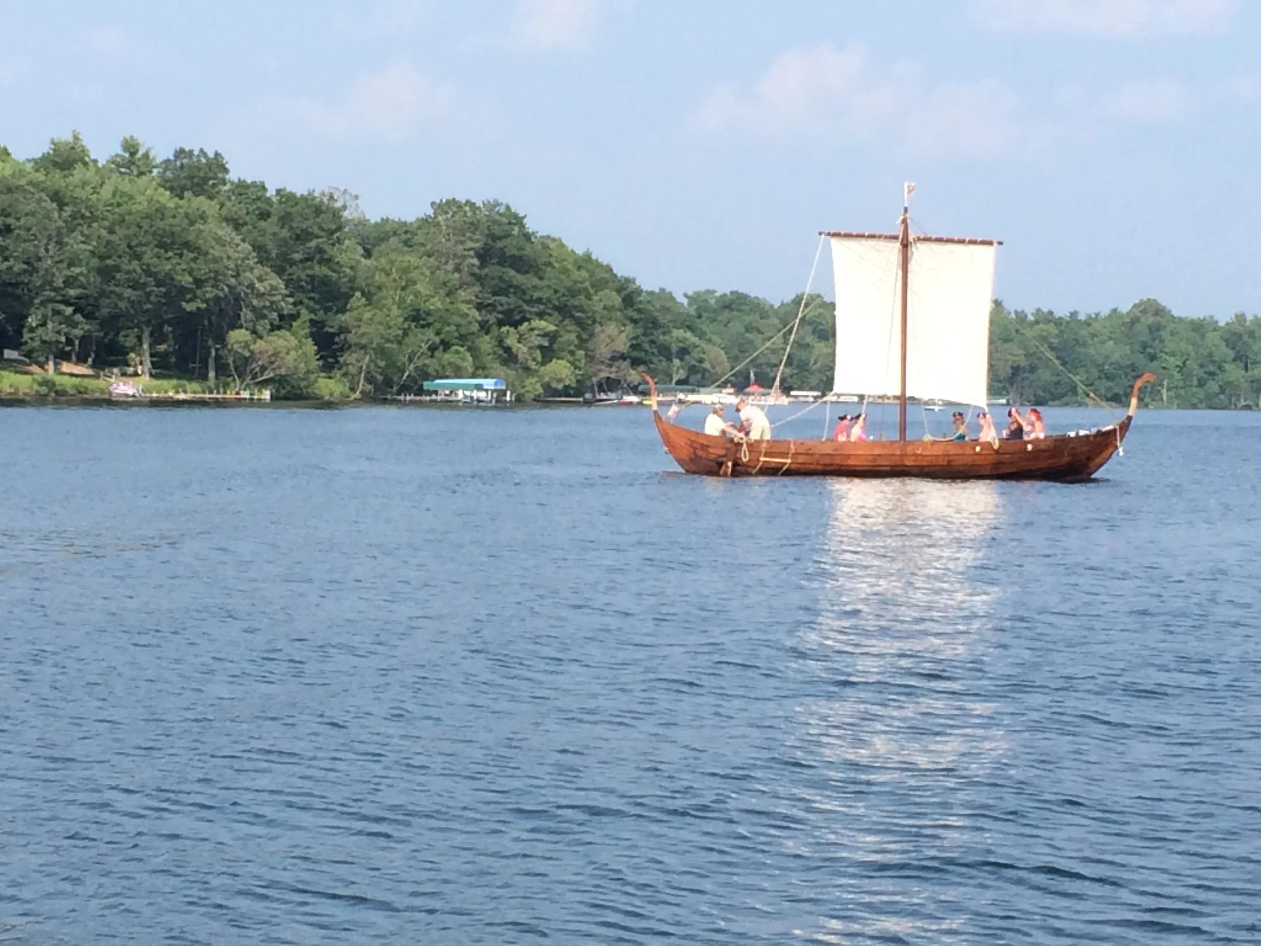 Viking ship on Bay Lake...