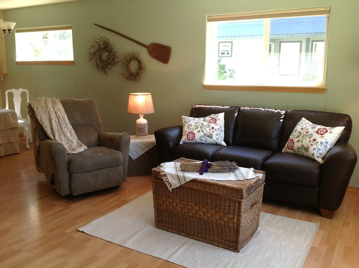 The open living room...