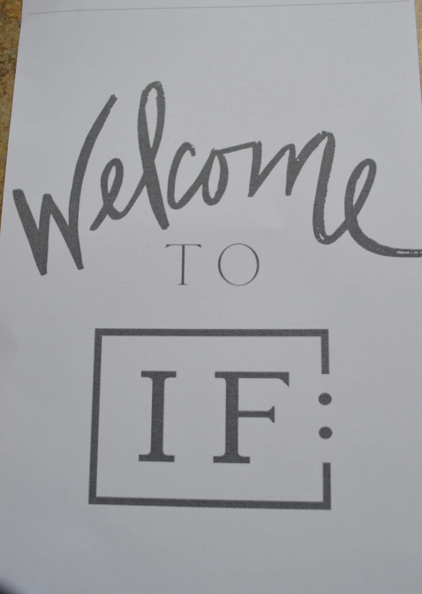 IF: Gathering...my takeaway.