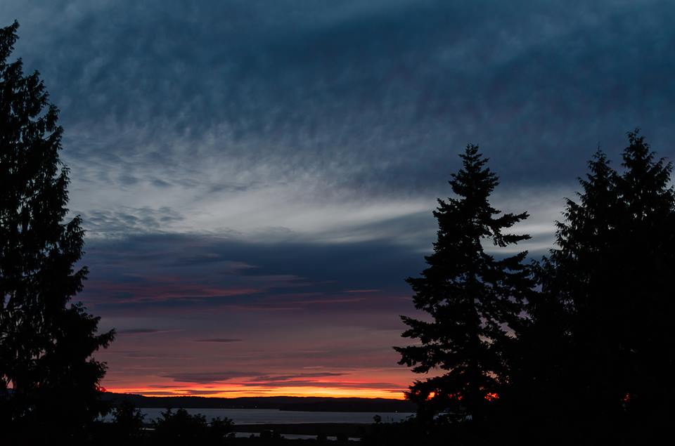 Sunset at Warm Beach...(Ruth Gunderson photo)
