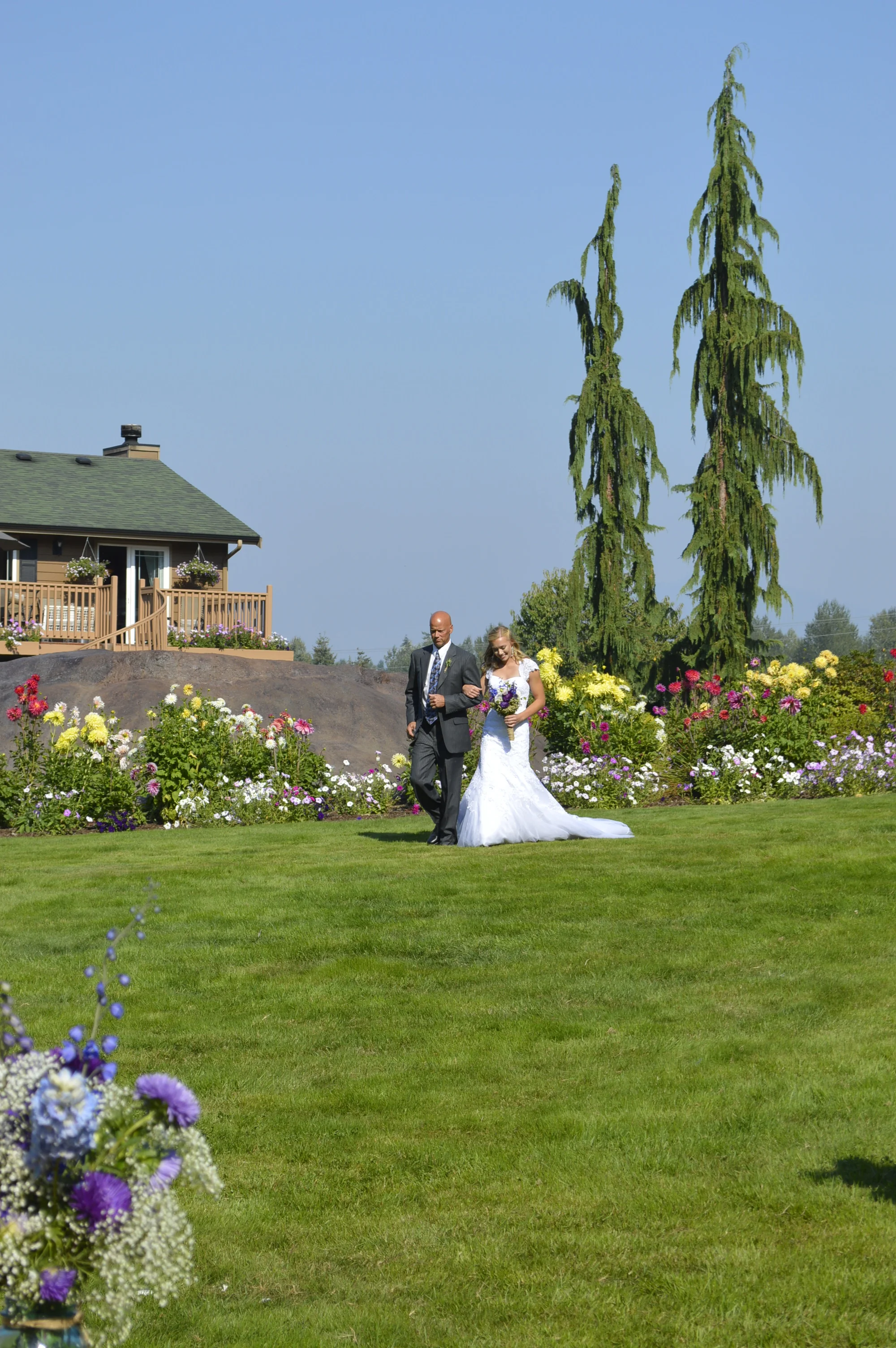 Mark, the father of the bride and the beautiful bride, Abby...