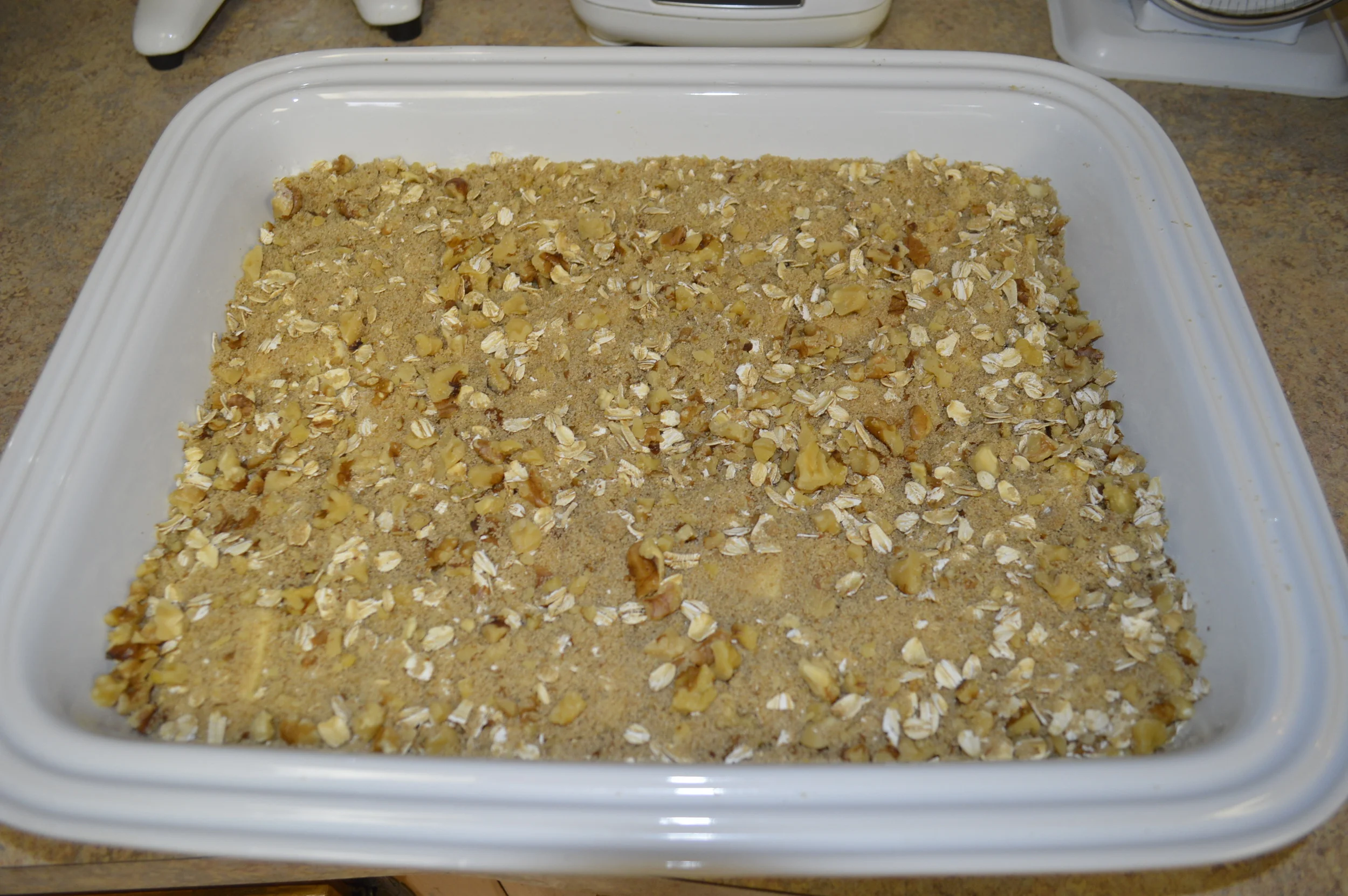 Topping place on the butter pats...