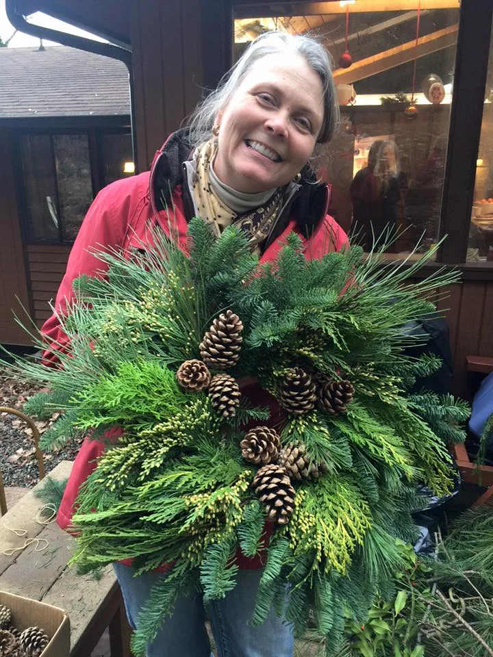 Linda's lovely wreath...