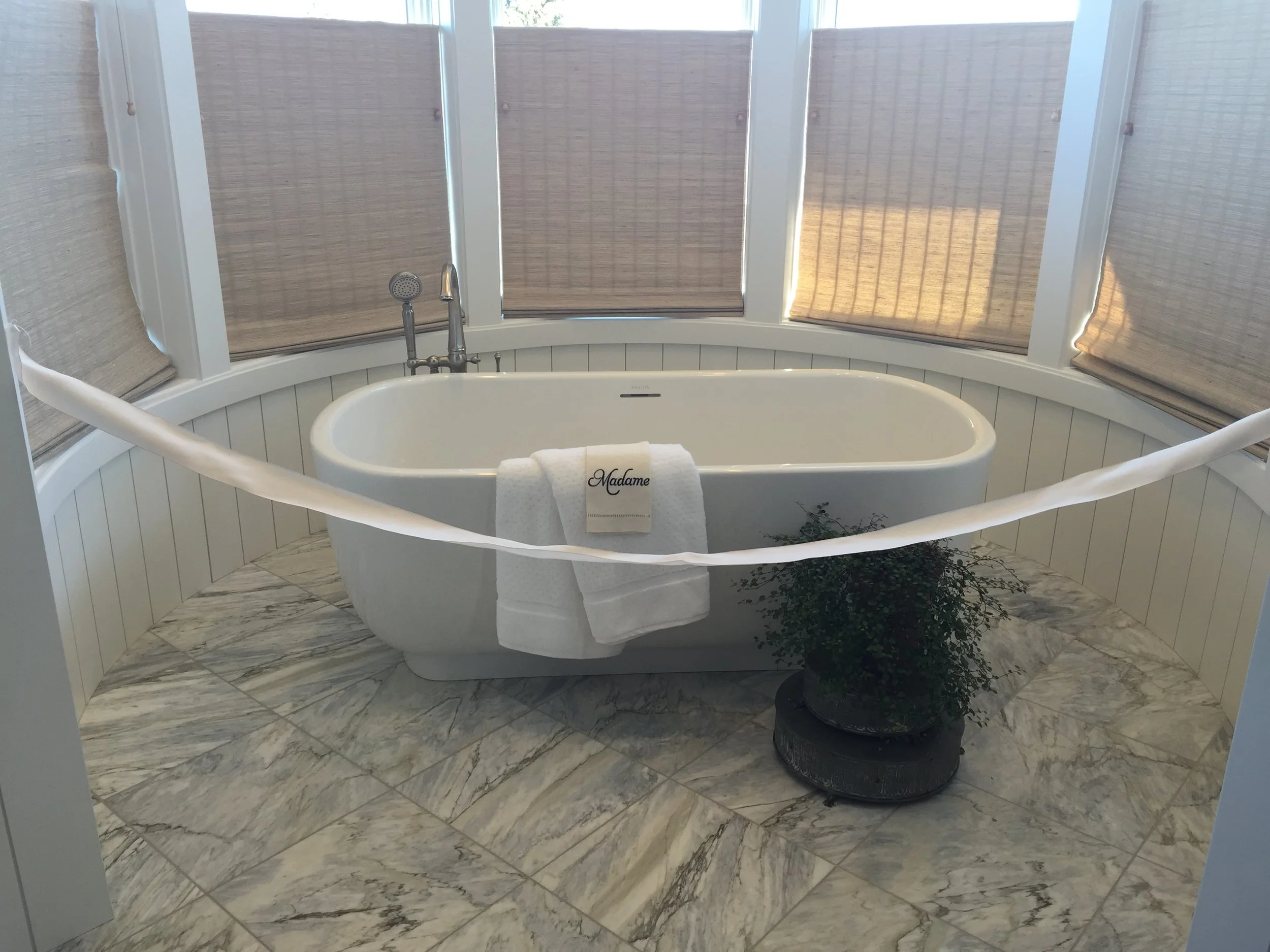 Master bath tub...four of the five houses had free standing tubs.