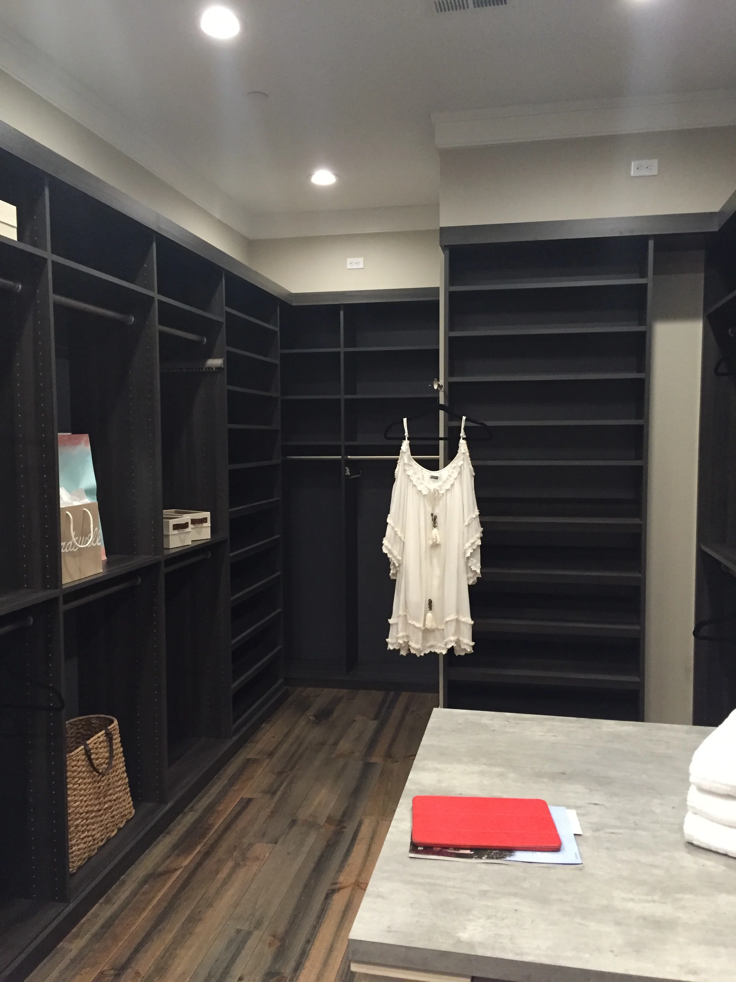 Master closet with built ins...