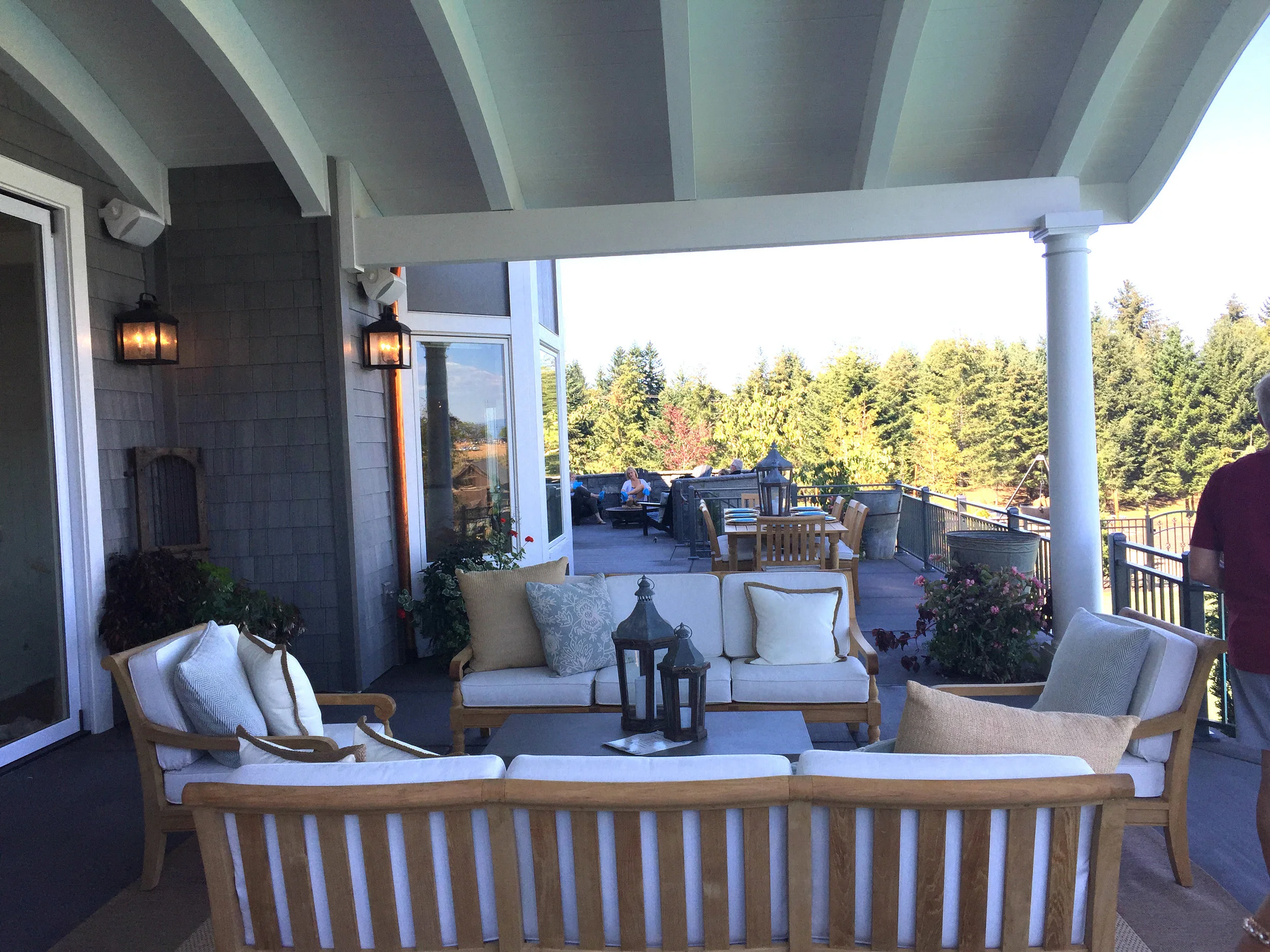Outside deck...