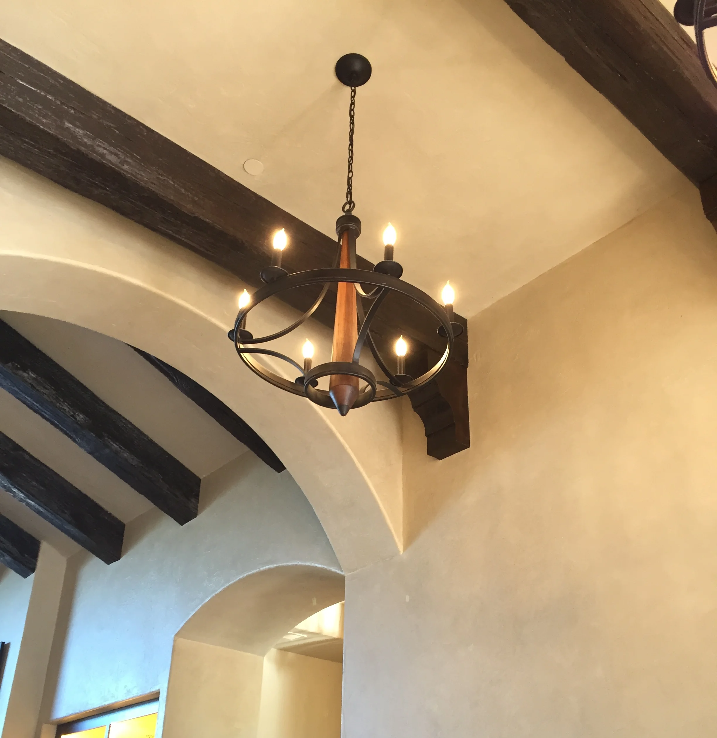 A simple chandelier in an entry...