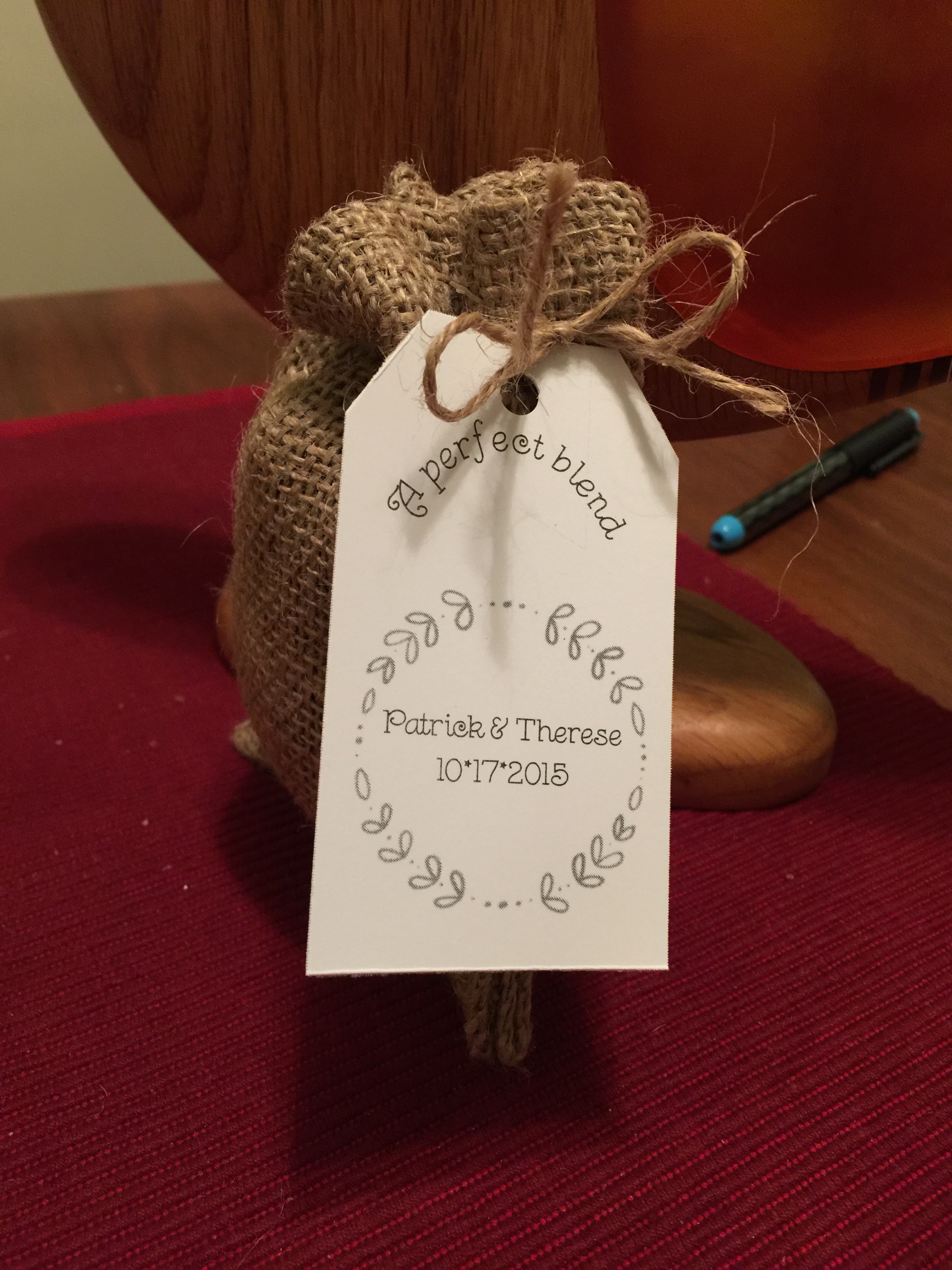 Working on favors at home