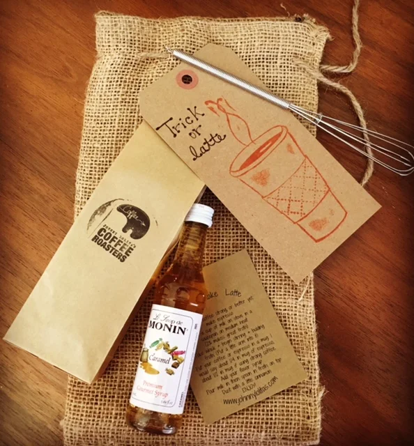 Inside our latte bag