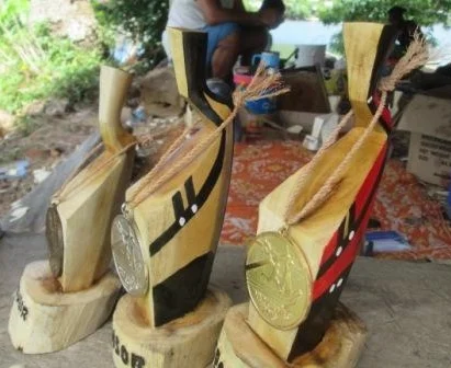 Traditional Carvers Shape Yap Games Trophies