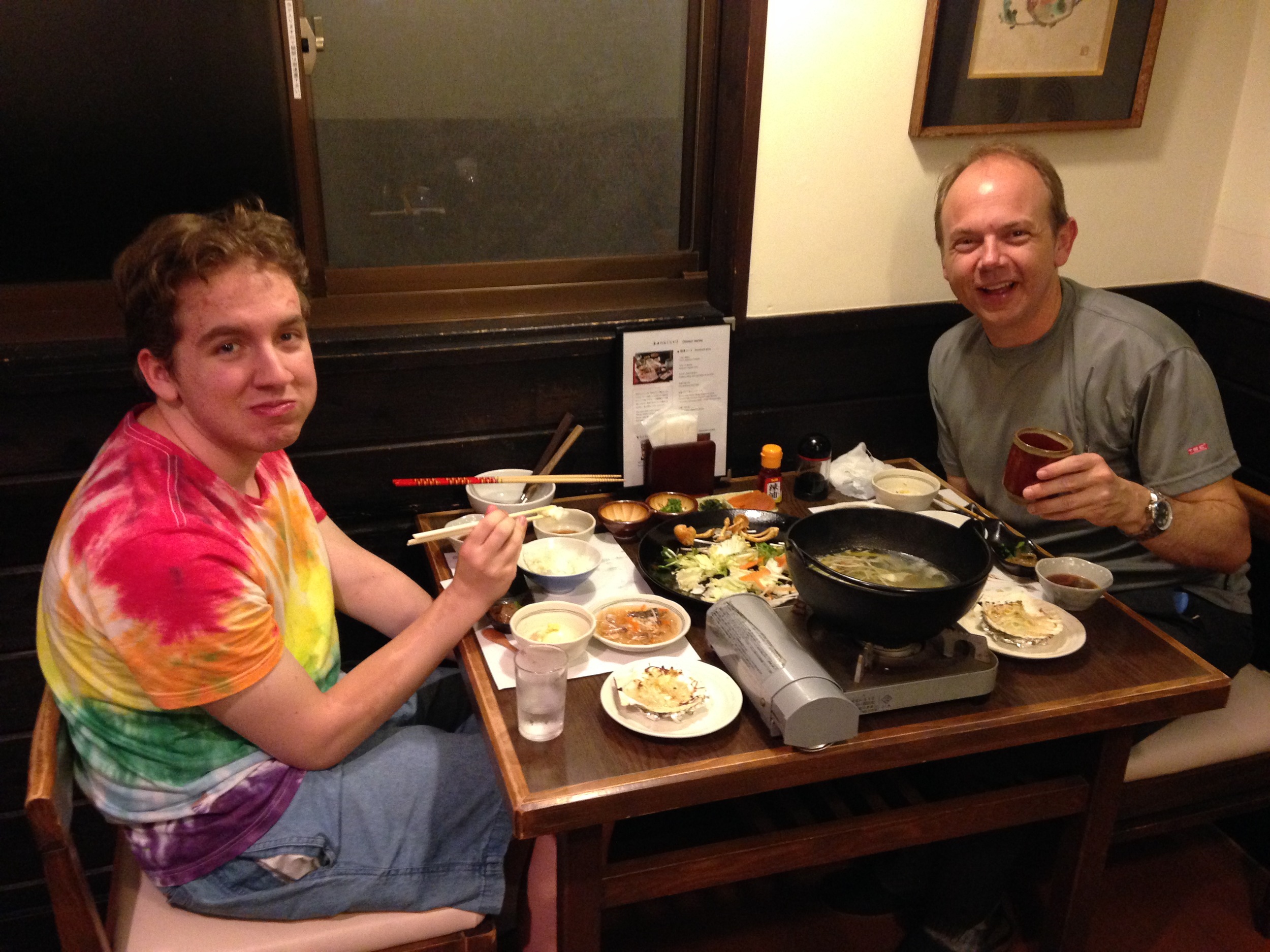 Dinner at our ryokan