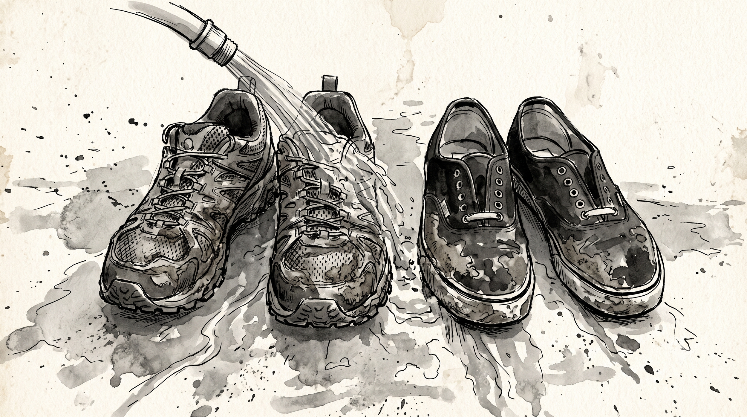 Same mud, different shoes