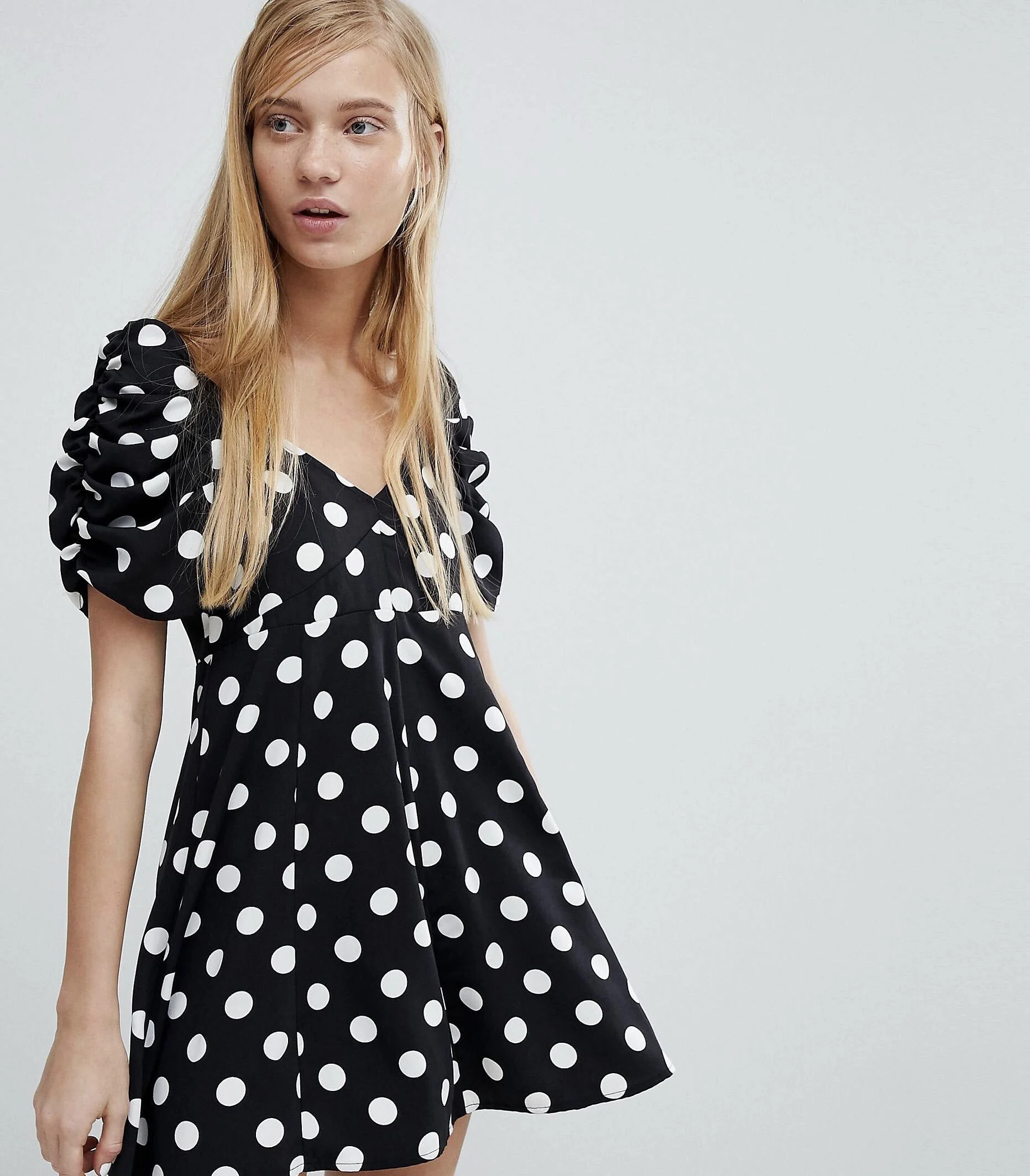 Polka dot dress, Monki, $19. Find it here .