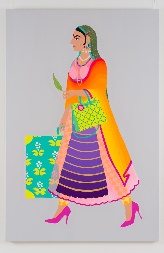 2013. Mariam Maharaj (Mary) ( Foreign R eturned series) Acrylic on canvas 48 in. x 72 in. Private Collection