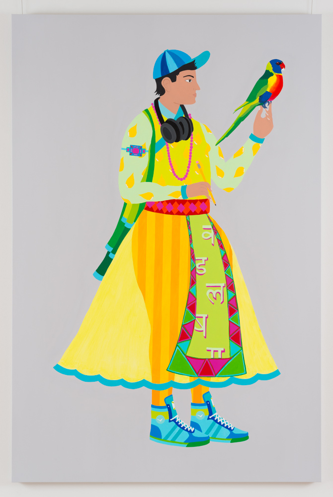 2013. Mohammed Abdelrahman (Mo) ( Foreign R eturned series) Acrylic on canvas 48 in. x 72 in. Private Collection