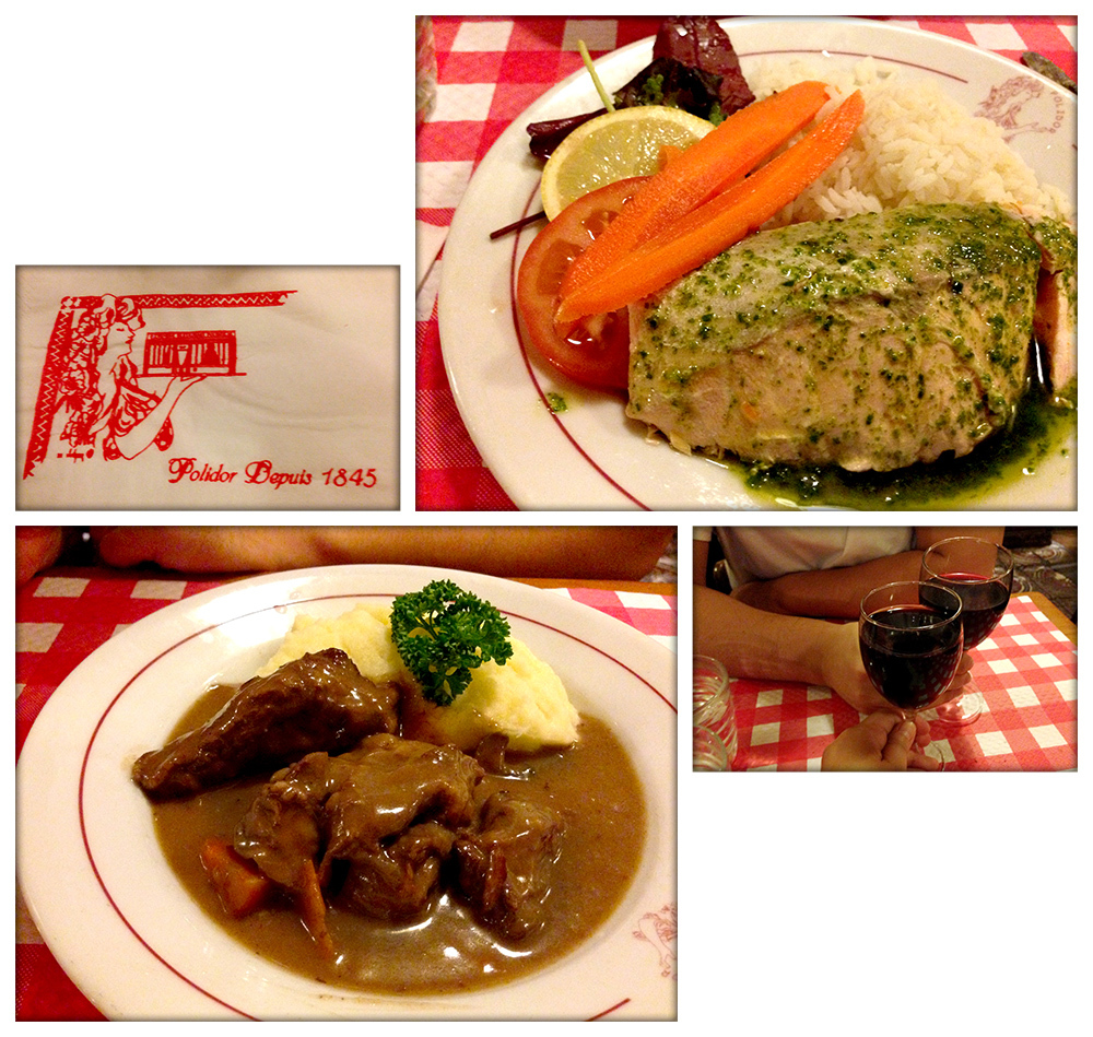 Polidor Restaurant | Salmon with Basil Oil | Bouef Bourguignon