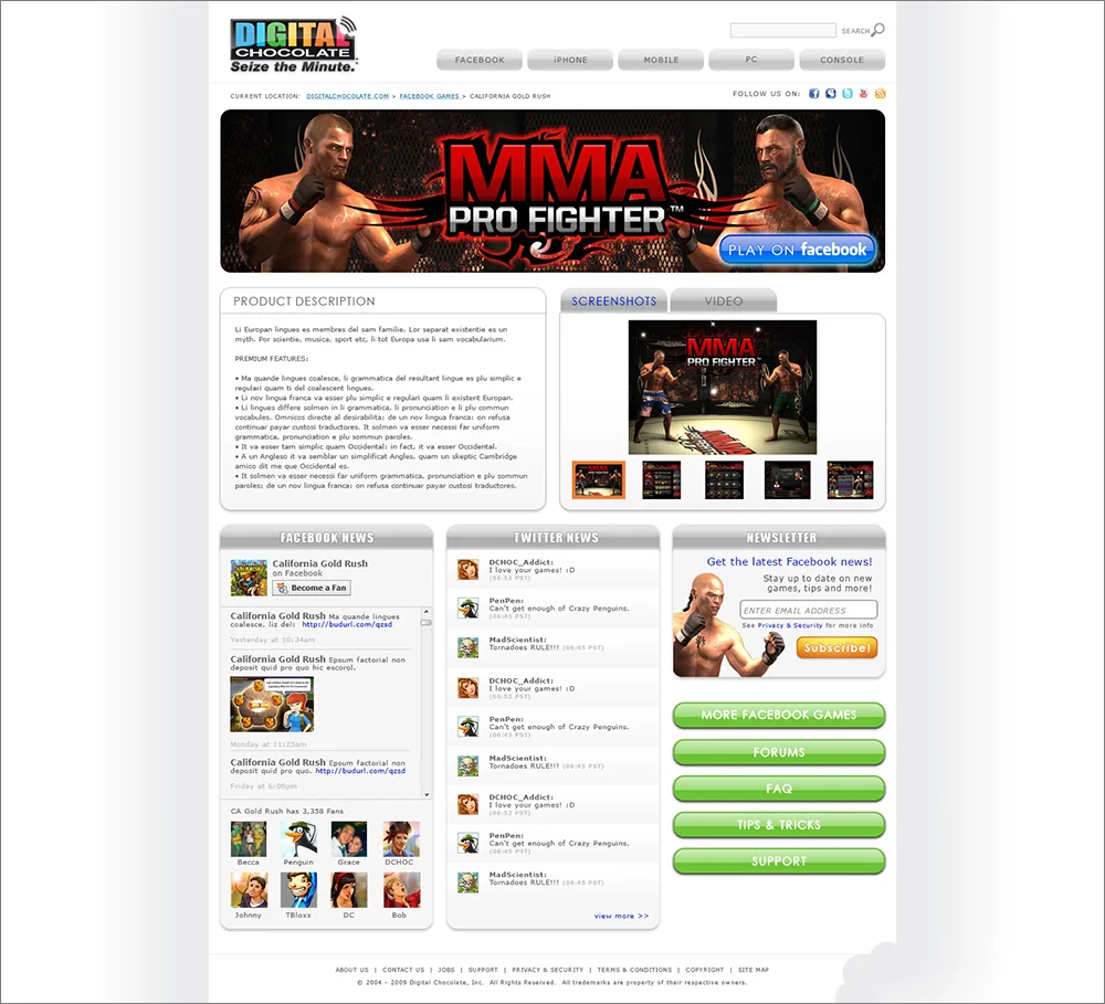 Front End Web Design - Digital Chocolate