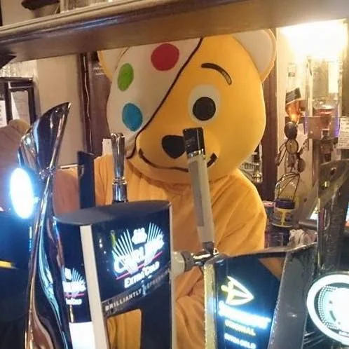 Our Pudsey on a pub crawl round Heswall!